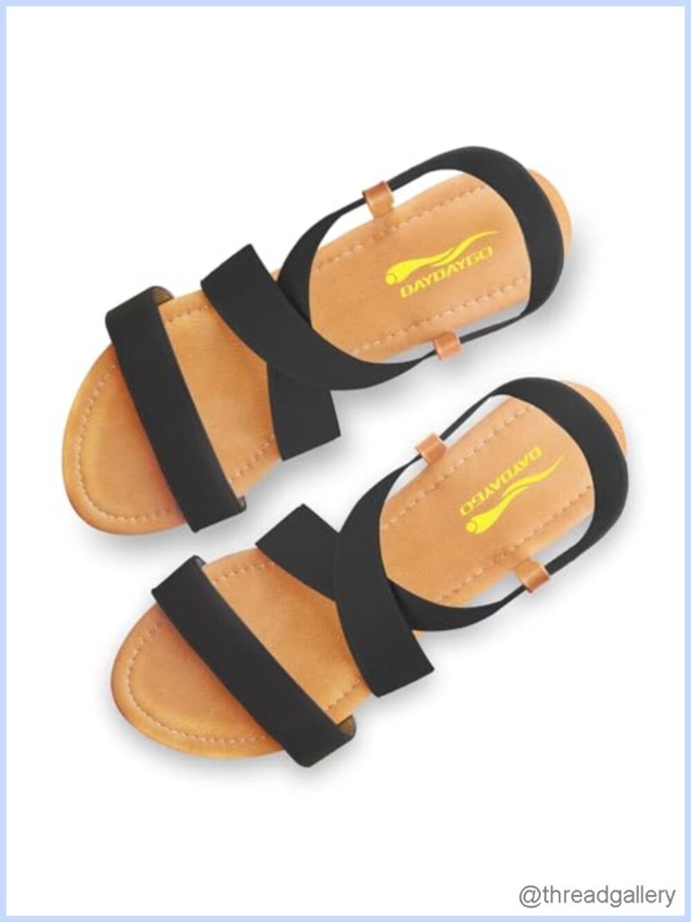 Women's Elastic Flat Gladiator Sandals Slip On Open Toe Rubber Sole